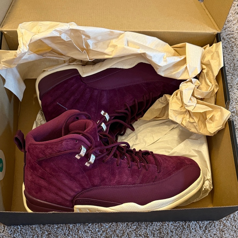 Jordan Men's Bordeaux/ Sail- metallic silver Sneakers 11.5 - Picture 1 of 4